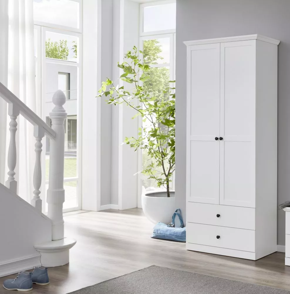 Skapis Baxter 12 · Balts · 81 × 41 × 196 cm