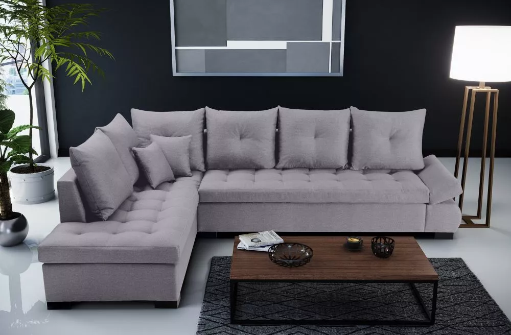 Dīvāns Lord Elegance Standard · Gaiši pelēks · 223 × 320 × 95 cm