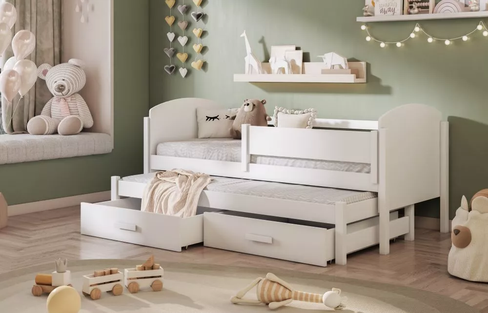 Bērnu gulta Owen ar stelāžām Guļamvietas platums: 80 cm, Guļamvietas garums: 180 cm, · 86 × 192 × 88 cm