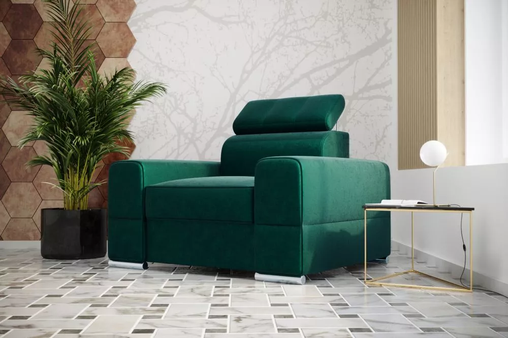 Mīksts krēsls Royal 1S standard Sēdvietas dziļums: 61 cm, · Zaļš · 114 × 99 × 79 cm