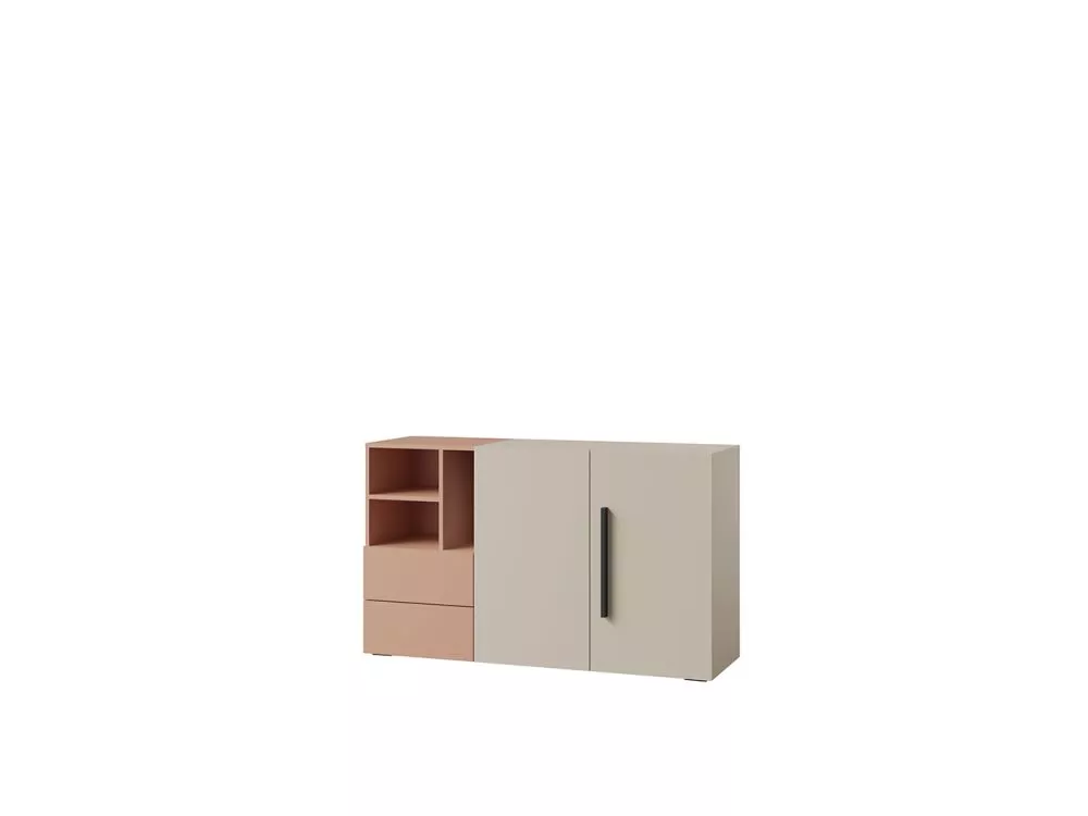 Kumode Lorin 07 Elementu krāsa: rozā, · 135 × 40 × 80 cm