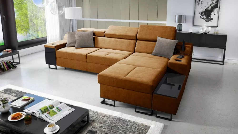 Dīvāns Alicante 1 Maxi Whisper Standard · Oranžs · 185 × 293 × 81 cm