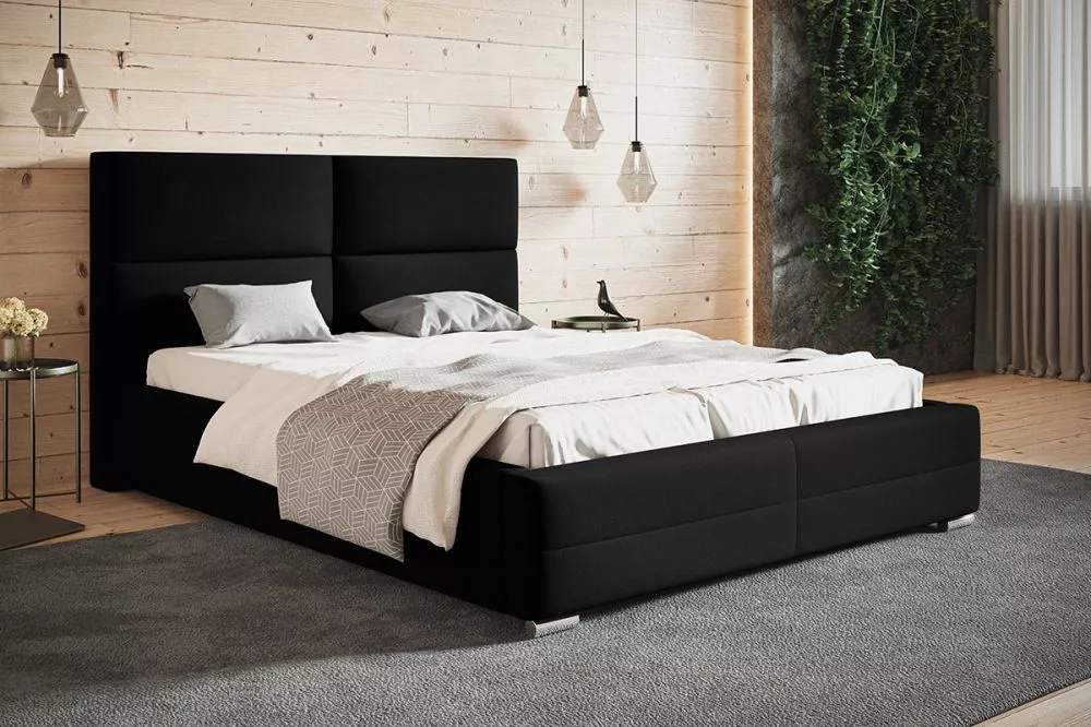 Gulta Bed 3 standard ar stelāžu Guļamvietas platums: 160 cm, Guļamvietas garums: 200 cm, stelāžas tips: koka, · Melns · 