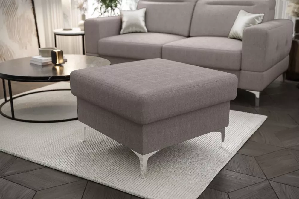 Pufs Malibu Square P Standard Auduma numurs: Gemma 85, · Pelēks · 70 × 49 × 70 cm