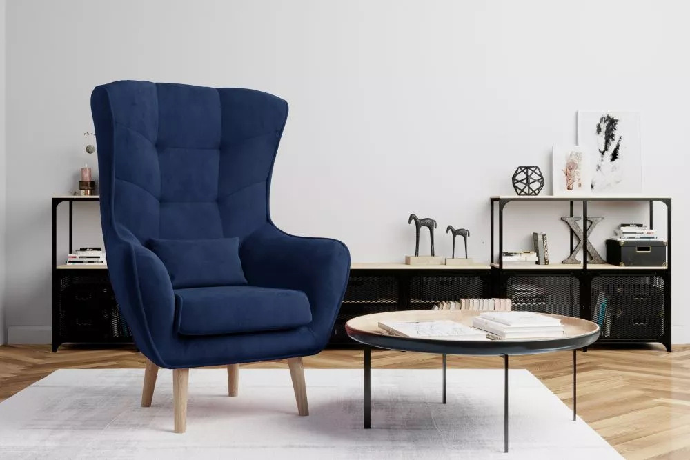 Mīksts krēsls Arti standard Sēdvietas dziļums: 46 cm, · Zils · 80 × 91 × 105 cm