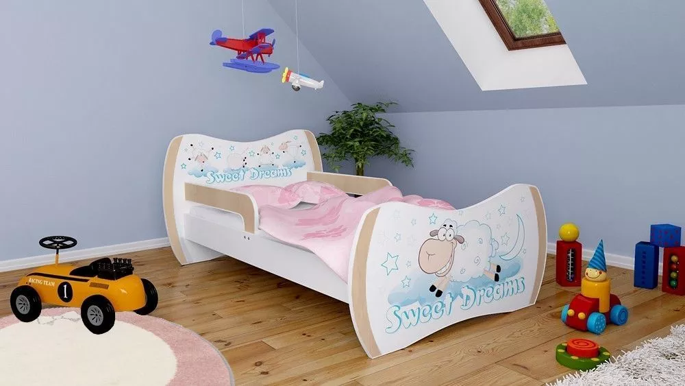 Bērnu gulta Dream L03 160x80 DM13 ar stelāžu Guļamvietas platums: 80 cm, Guļamvietas garums: 160 cm, · 104 × 164 × 71 cm