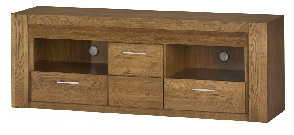 TV tumba Velvet 25 ar LED · Ozols rustikal · 161 × 42 × 58 cm