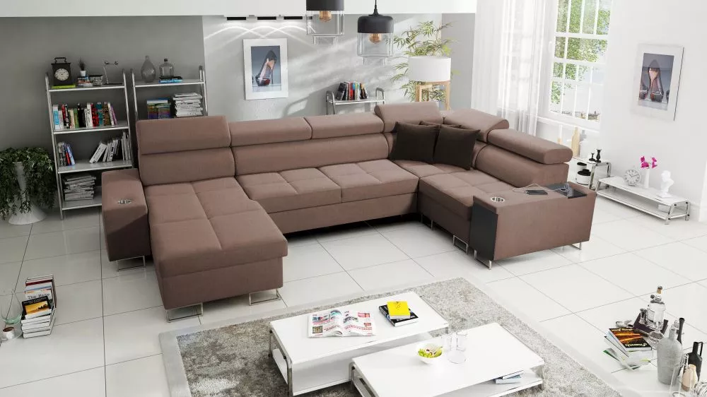 Dīvāns Morena 4 Maxi Standard · Brūns · 207 × 360 × 84 cm