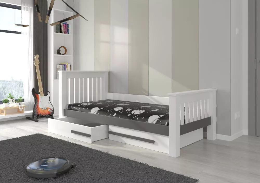 Bērnu gulta Carmel Colour ar stelāžu Guļamvietas platums: 80 cm, Guļamvietas garums: 180 cm, · 95 × 197 × 97 cm