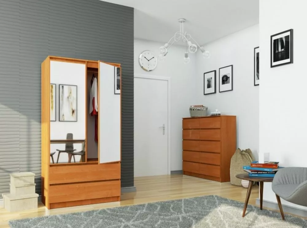 Skapis S902D2SZ Mirror · 90 × 51 × 180 cm