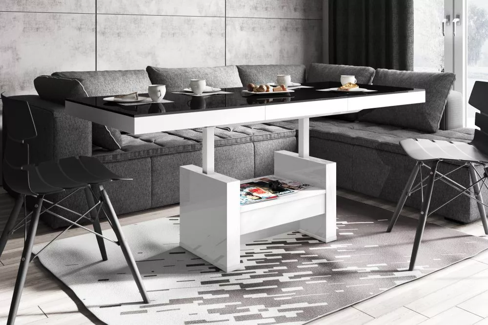 Žurnālgalds Aversa Lux Gloss Korpusa krāsa: balts, · 120 × 75 × 55.5 cm