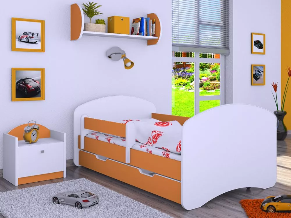 Bērnu gulta Happy L04 160x80 Premium ar stelāžu Guļamvietas platums: 80 cm, Guļamvietas garums: 160 cm, · 92 × 164 × 65 