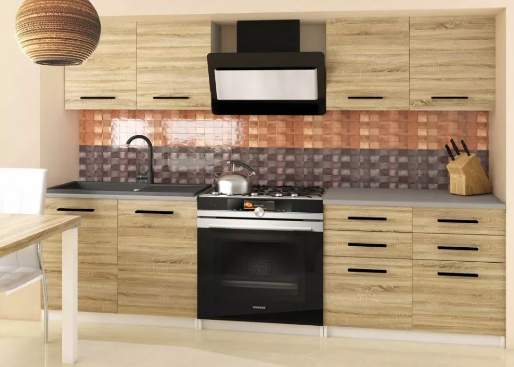 Virtuves komplekts Kompakto 2 Materiāls : lamināts + MDF plātne,