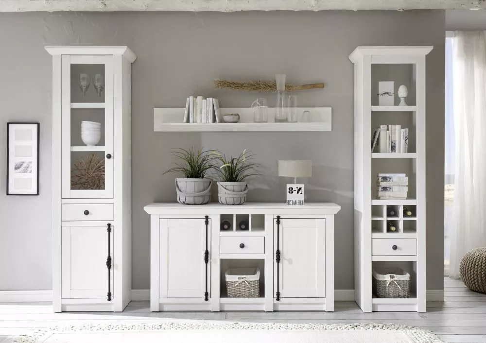 Komplekts Westerland Set 4 ar LED · Baltā priede · 293 × 45 × 207 cm