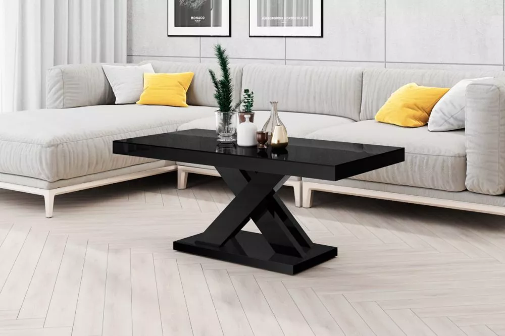 Žurnālgalds Xenon Lux Mini Gloss Korpusa krāsa: melns, · 120 × 60 × 50 cm