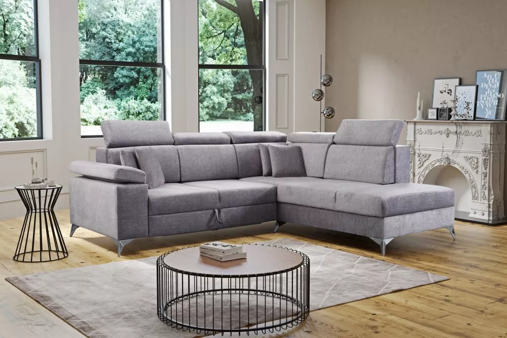 Dīvāns Brico Standard · Pelēks · 220 × 252 × 93 cm