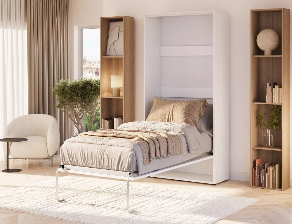 Gulta Vivario ar stelāžu Guļamvietas platums: 90 cm, Guļamvietas garums: 200 cm, · Balts · 103 × 213 × 211 cm