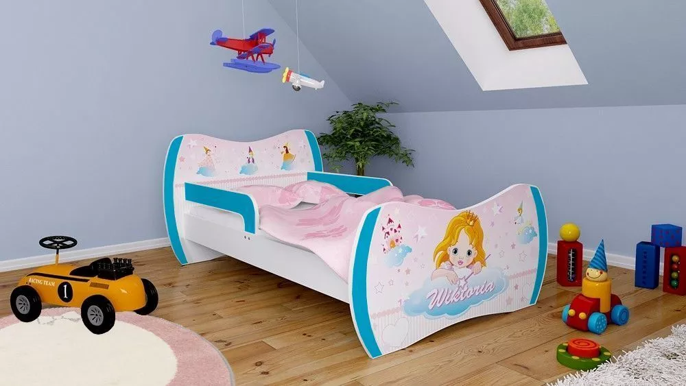Bērnu gulta Dream L05 180x90 DM22 ar stelāžu Guļamvietas platums: 90 cm, Guļamvietas garums: 180 cm, · 114 × 184 × 71 cm