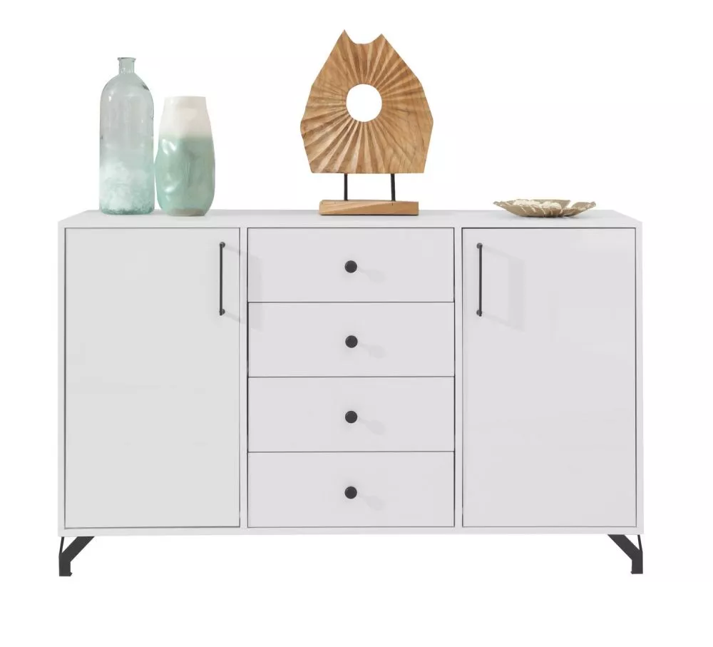 Kumode Bergen BE6 · Balts · 140 × 40 × 85 cm