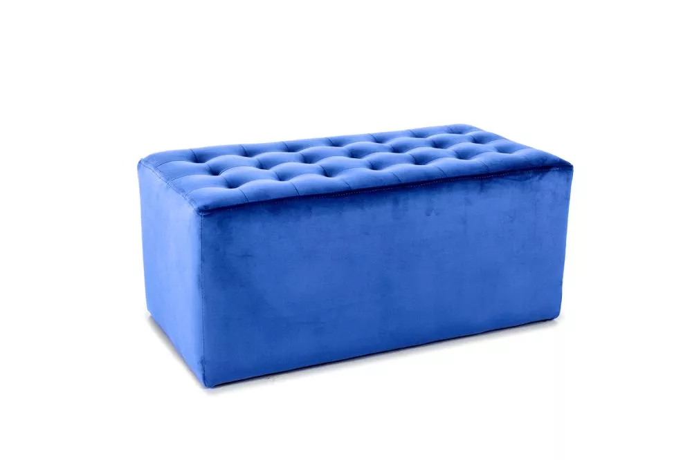 Pufs Lori 2 Velvet Auduma numurs: Bluvel 86, · Zils · 76 × 34 × 39 cm