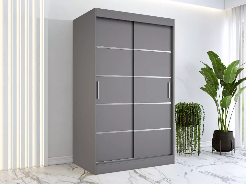Skapis Nina Classic · Antracīts · 120 × 60 × 200 cm