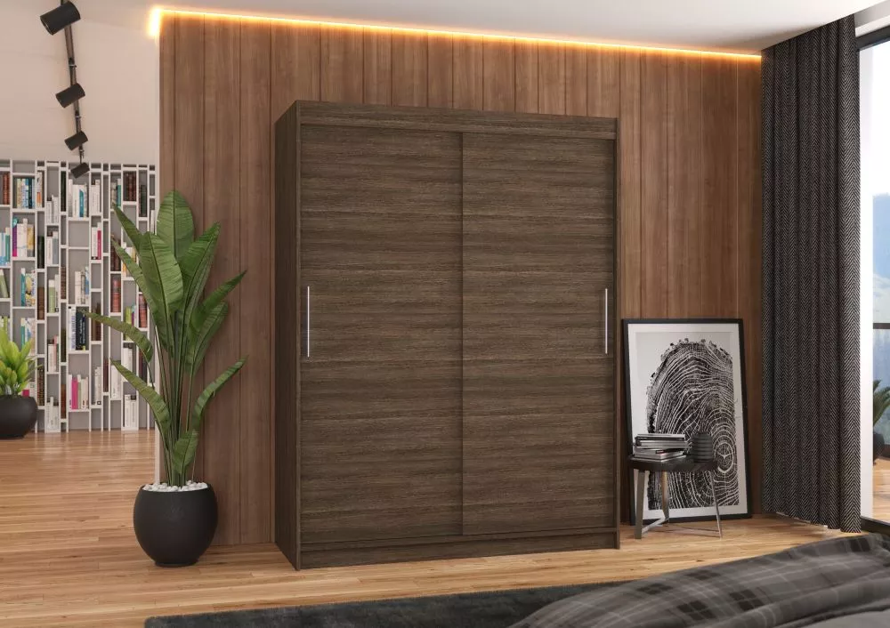 Skapis Denver Basic · Šokolādes · 150 × 58 × 200 cm