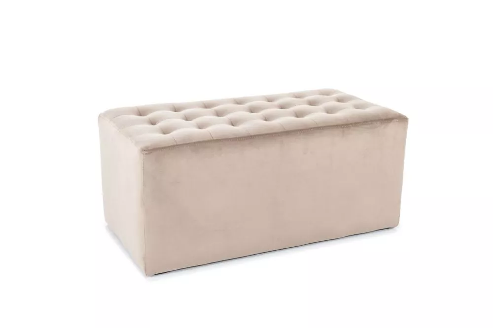 Pufs Lori 2 Velvet Auduma numurs: Bluvel 40, · Tumši bēšs · 76 × 34 × 39 cm