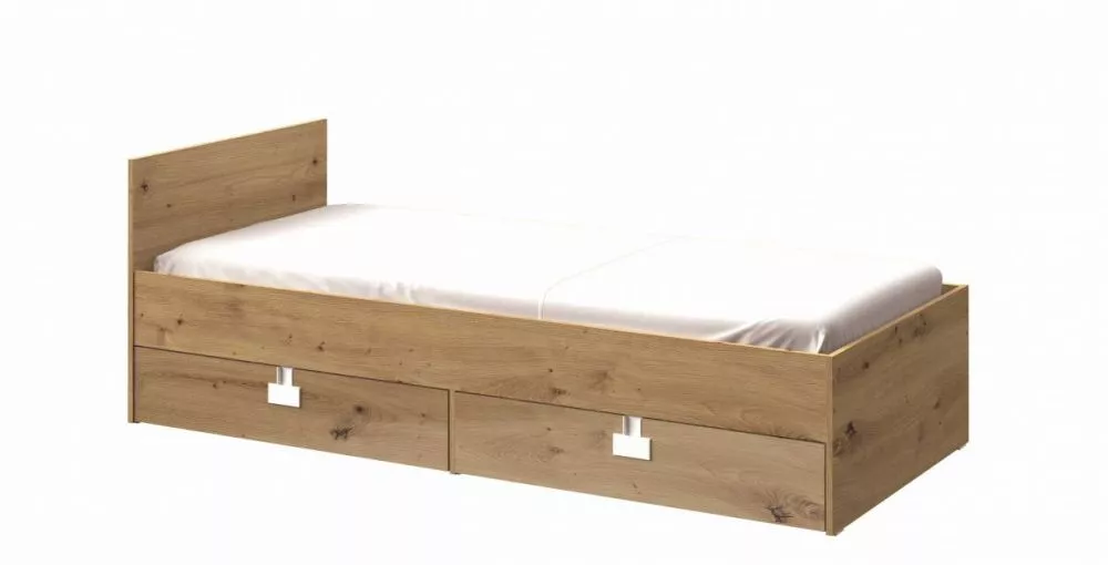 Bērnu gulta Index 14 90x200 ar stelāžu Guļamvietas platums: 90 cm, Guļamvietas garums: 200 cm, · 94 × 203 × 41 cm