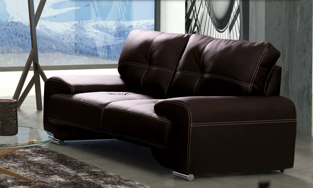 Dīvāns Omega Lux 2 Standard · Brūns · 100 × 190 × 90 cm