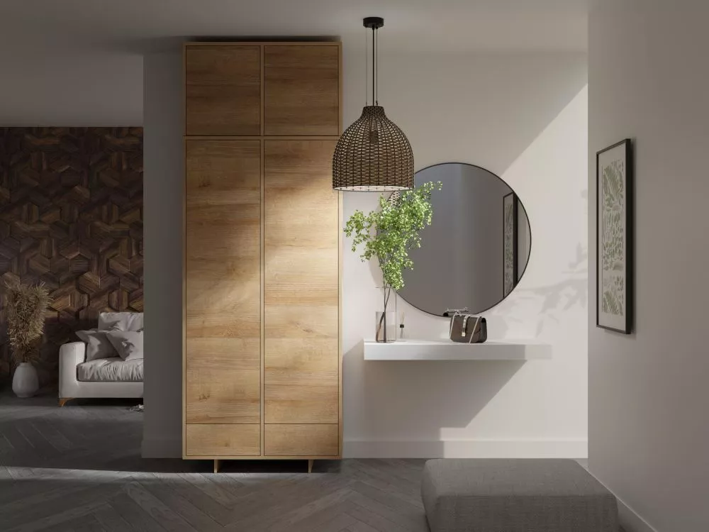 Skapis Noma N15 Plus · Ozols riviera · 102 × 51 × 275.5 cm
