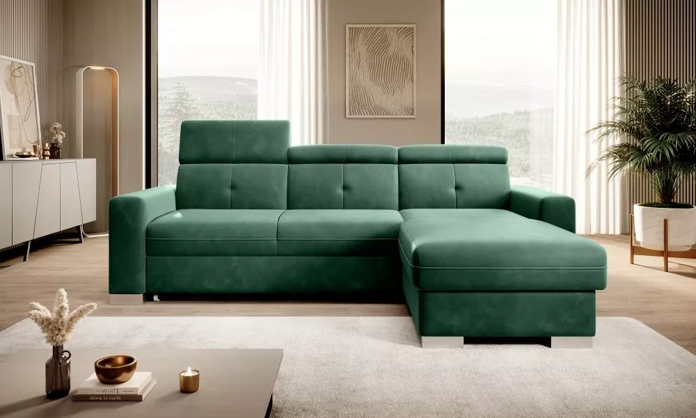 Dīvāns Fresia Comfort Standard · Zaļš · 176 × 247 × 104 cm