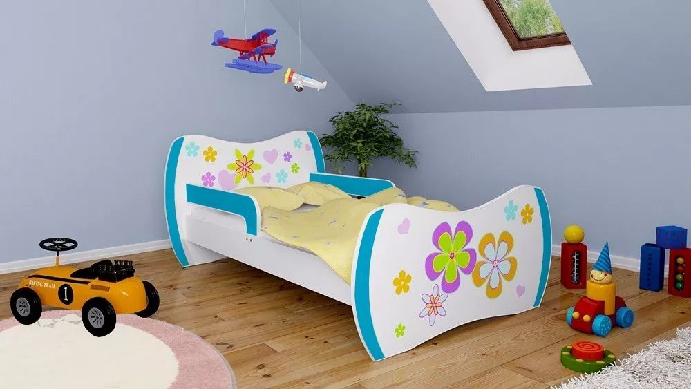 Bērnu gulta Dream L05 180x90 DM35 ar stelāžu Guļamvietas platums: 90 cm, Guļamvietas garums: 180 cm, · 114 × 184 × 71 cm