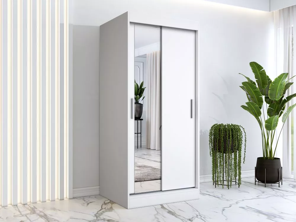 Skapis Sofia Mirror · Balts · 90 × 60 × 200 cm