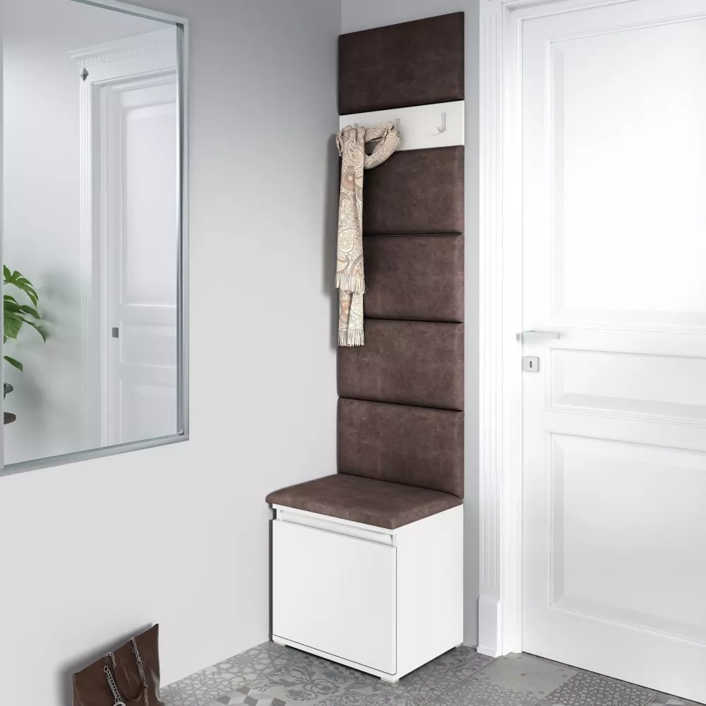 Apavu plaukts Emi 7 Trinity Korpusa krāsa: balts, · 50 × 215 × 40 cm