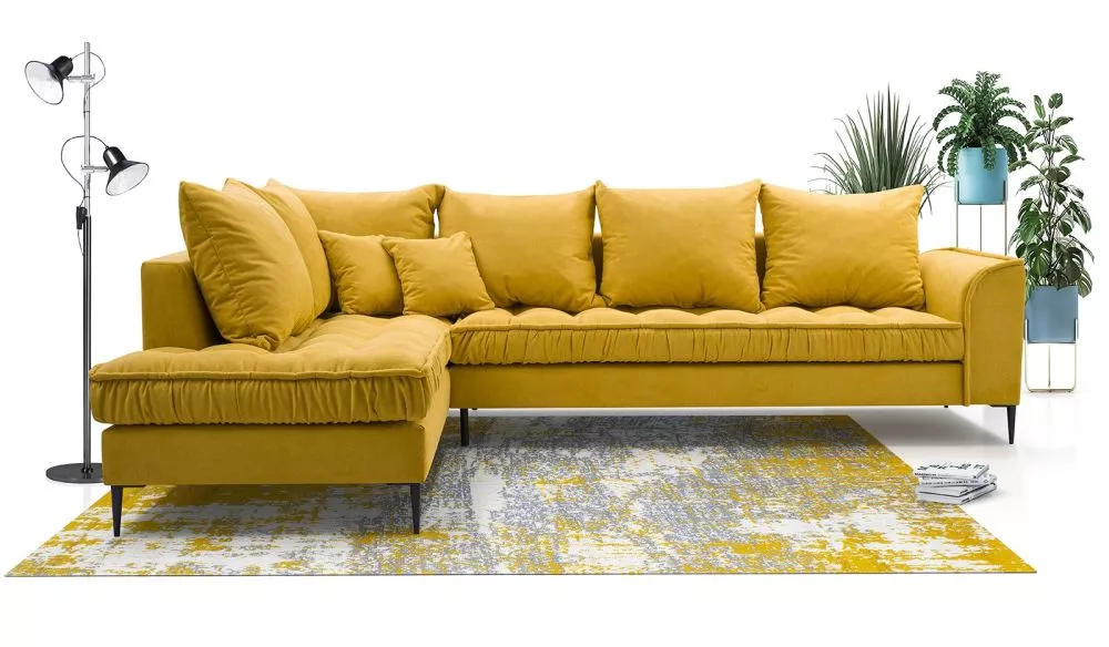Dīvāns Lena Premium Standard · Dzeltens · 227 × 306 × 80 cm