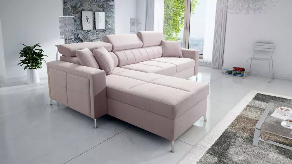 Dīvāns Side 1 Mini Standard · Gaiši rozā · 171 × 250 × 83 cm