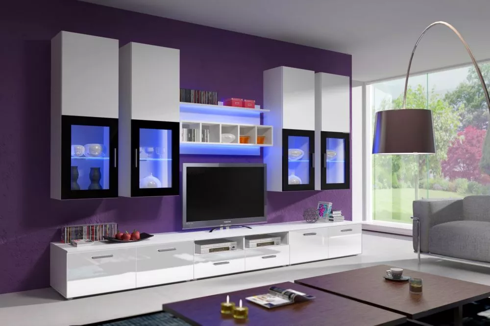 Sekcija Alfa ar LED Korpusa krāsa: balts, · 300 × 42 cm