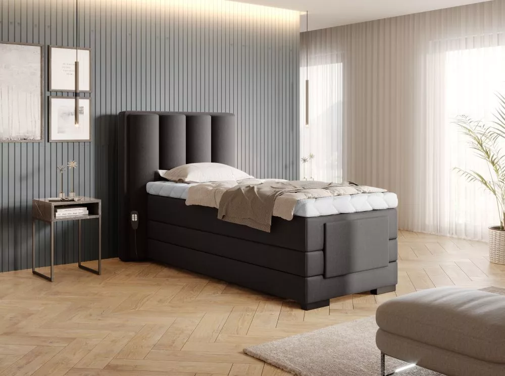 Gulta Veros 90x200 Electric Boxspring Standard Guļamvietas platums: 90 cm, Guļamvietas garums: 200 cm, · Tumši brūns · 1