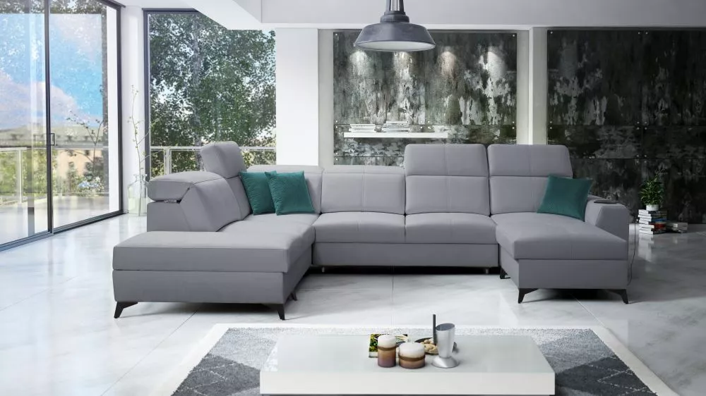 Dīvāns Belutti 6 Mix Standard · Pelēks · 236 × 362 × 84 cm