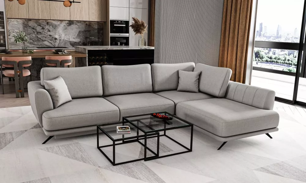 Dīvāns Larde Comfort Standard · Pelēks · 178 × 280 × 90 cm
