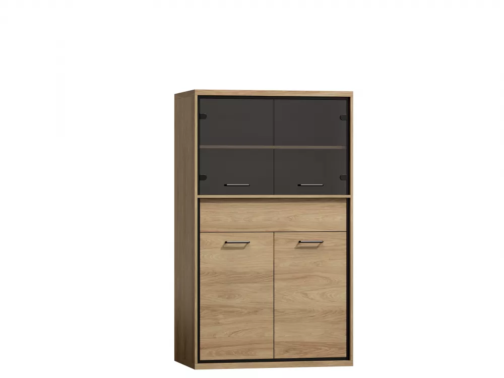Grāmatu skapis Mediolan M5 · Dabīgs hickory · 92.2 × 41 × 157 cm