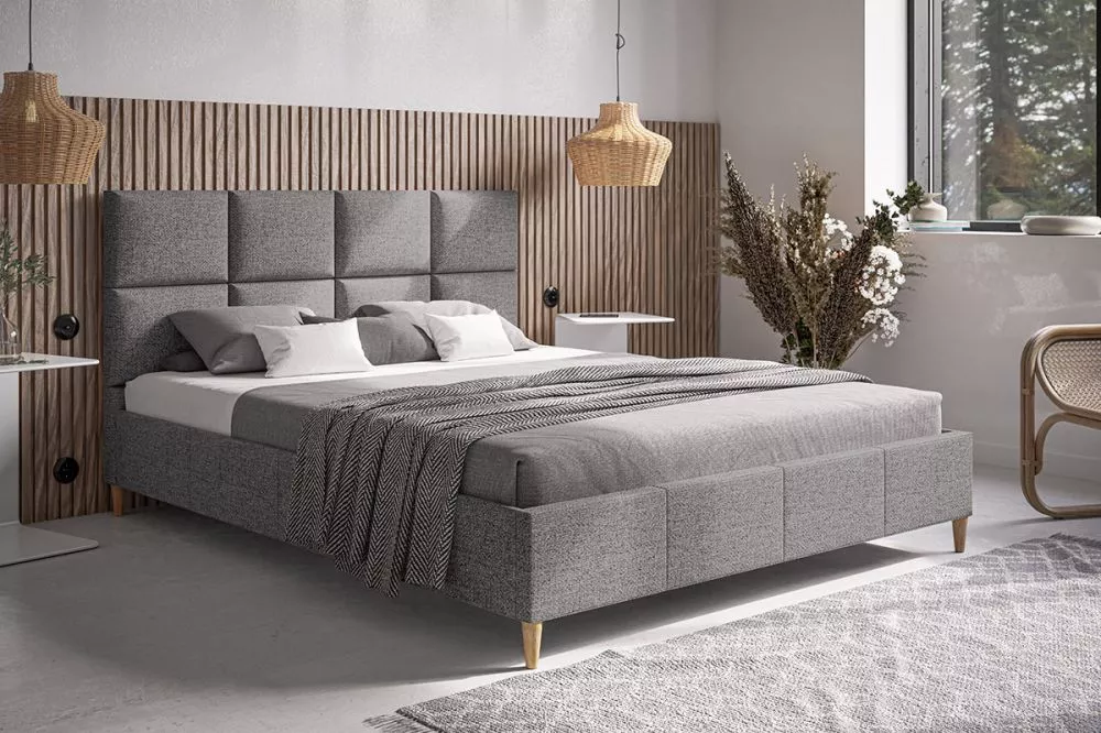 Gulta Lux 1 standard ar stelāžu Guļamvietas platums: 120 cm, Guļamvietas garums: 200 cm, stelāžas tips: koka, · Pelēks ·