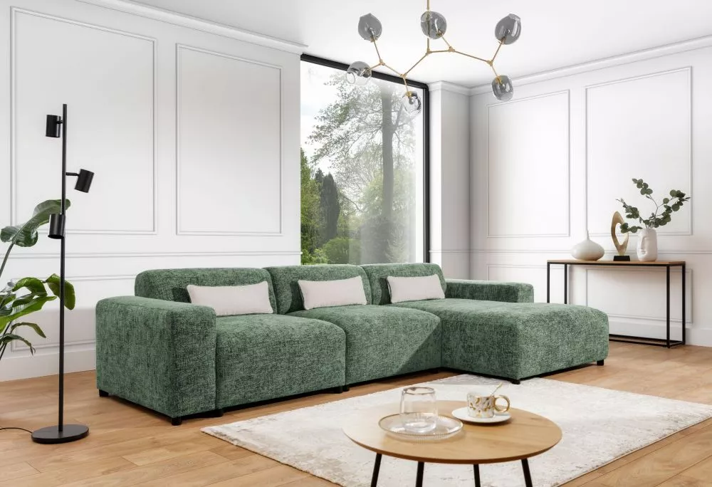 Dīvāns Roma Max Corner Standard · Zaļš · 165 × 331 × 75 cm