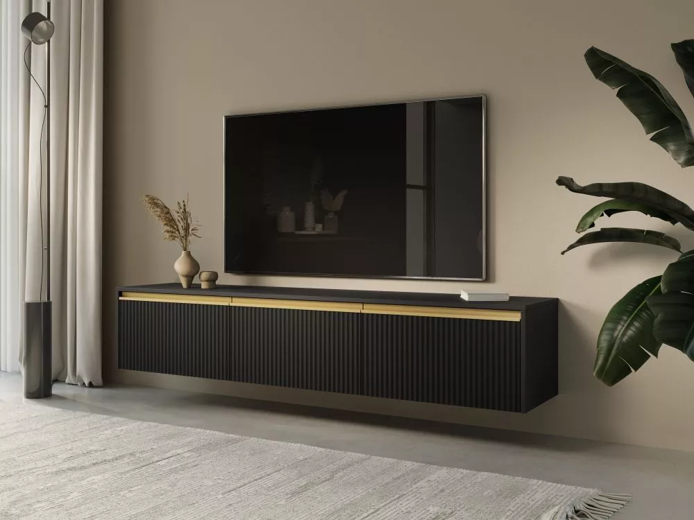TV tumba Royal RTV-180 · Melns · 181.5 × 39 × 42 cm