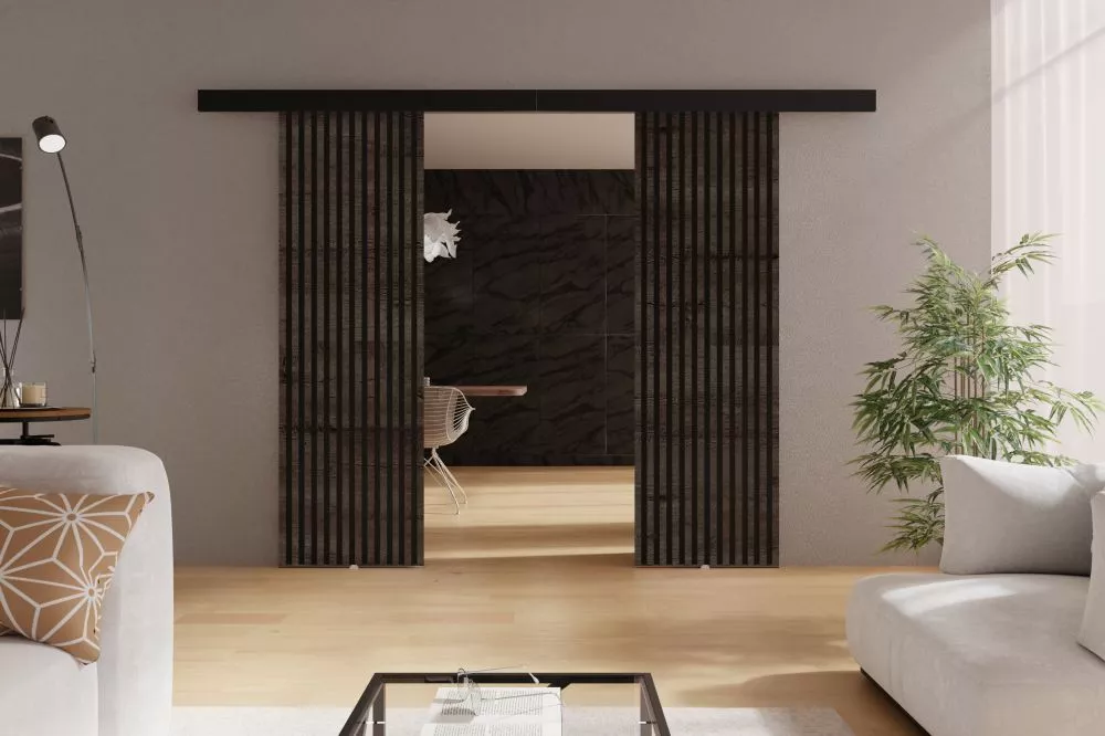 Bīdāmās durvis Belmo Duo · Tumšais osis · 152 × 205 cm