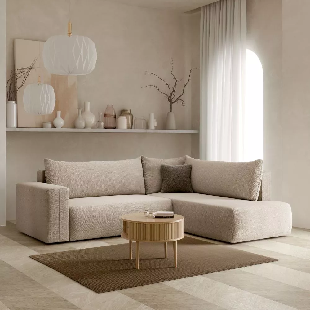 Dīvāns Torretta XL standard · Gaiši bēšs · 200 × 260 × 72 cm