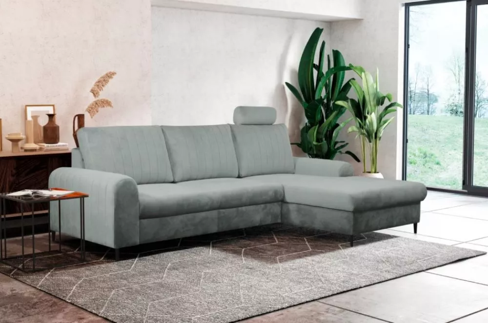 Dīvāns Monaco Comfort standard · Pelēks · 168 × 252 × 88 cm