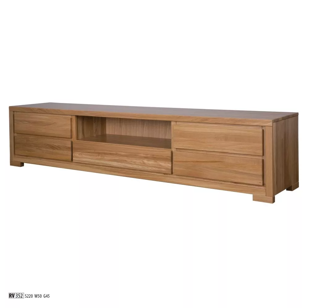 TV tumba RV 352 · Tumšais ozols · 220 × 45 × 50 cm