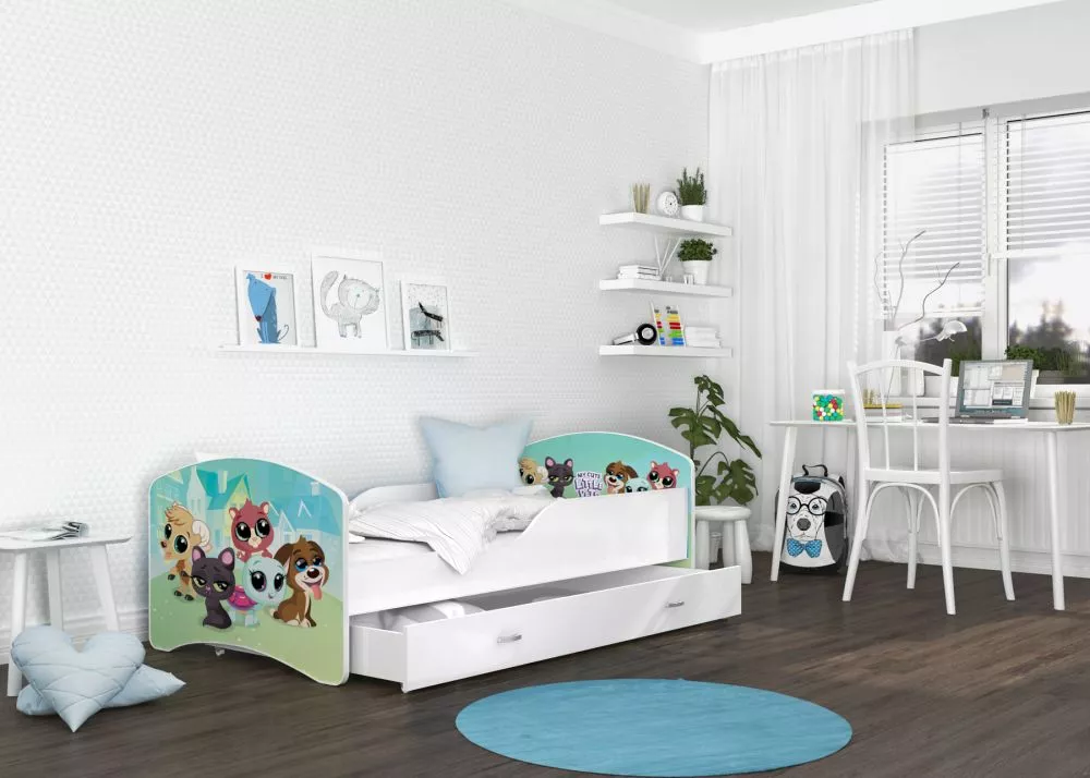 Bērnu gulta Igor W69 ar stelāžu Guļamvietas platums: 80 cm, Guļamvietas garums: 160 cm, · 84 × 164 × 65 cm
