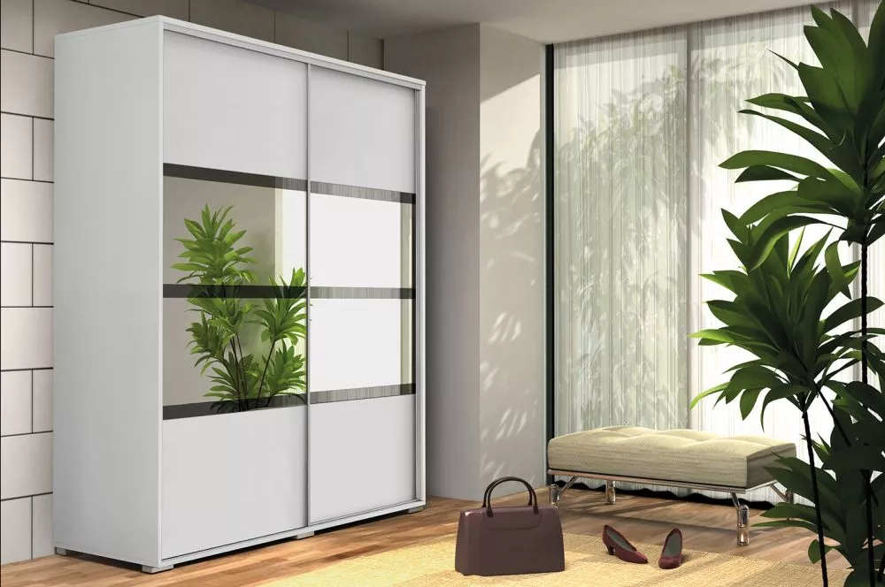 Skapis Modern A9 · Balts · 150 × 62 × 215 cm